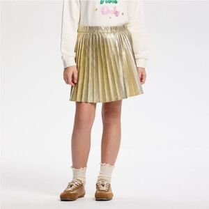 Owillo® Girls' Foil Pleated Skirt - Gold XL new